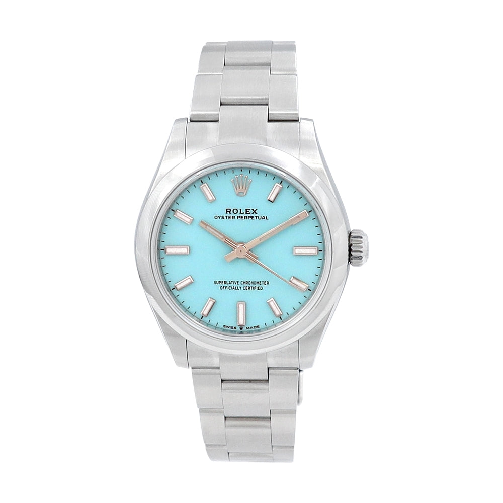 31mm Rolex Stainless Steel ,Tiffany Blue Dial Watch