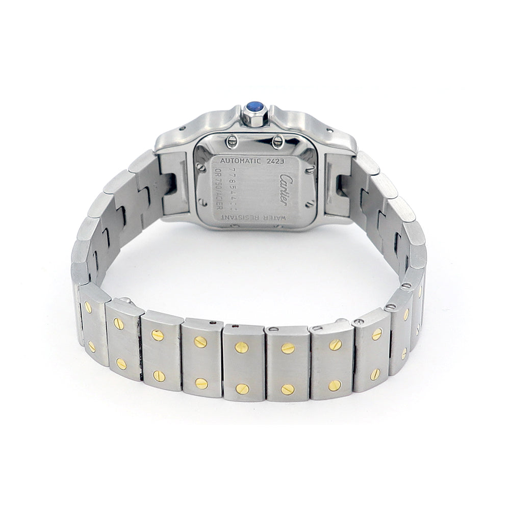 24mm Cartier 18k Yellow Gold and Stainless Steel Santos Galbee Watch