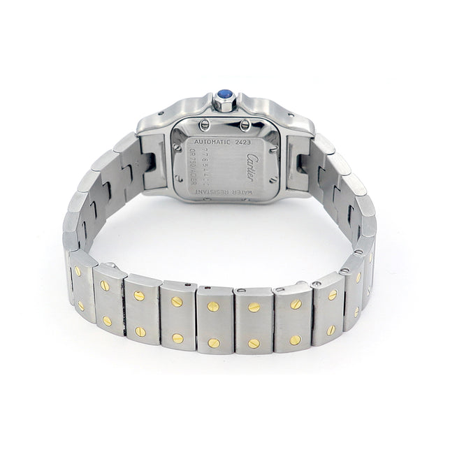 24mm Cartier 18k Yellow Gold and Stainless Steel Santos Galbee Watch