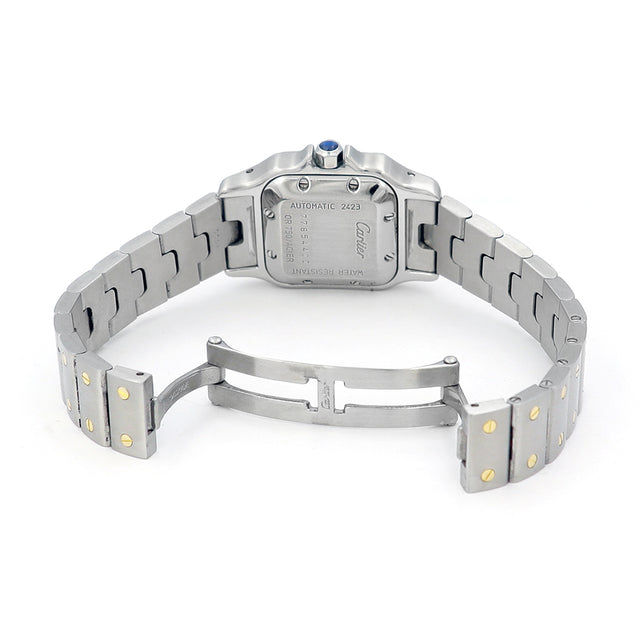 24mm Cartier 18k Yellow Gold and Stainless Steel Santos Galbee Watch