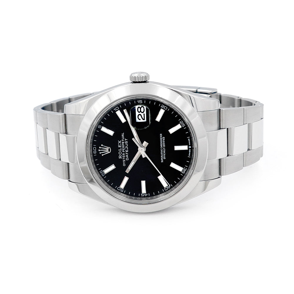 Datejus 41 Watch Black Dial 126300