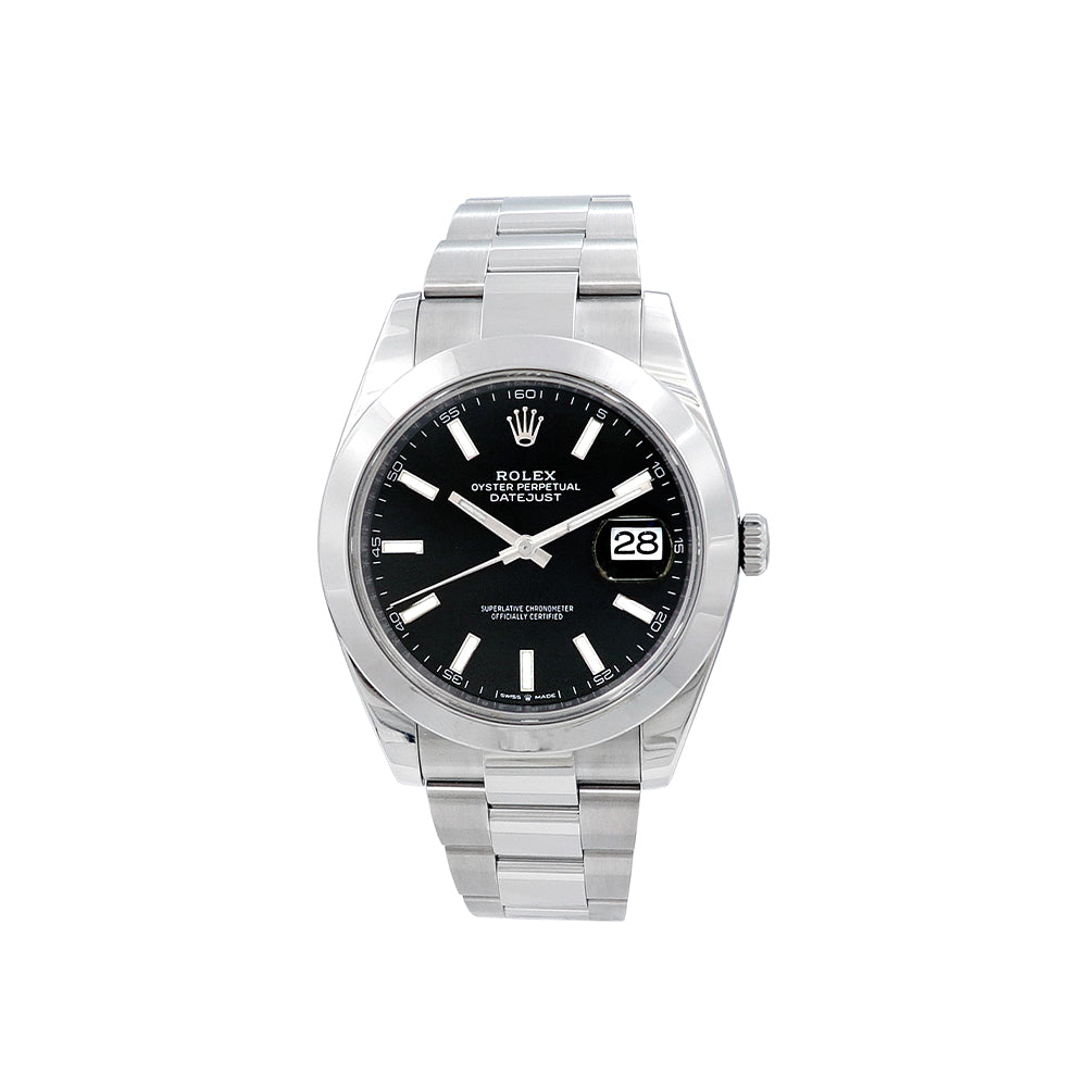 Datejus 41 Watch Black Dial 126300