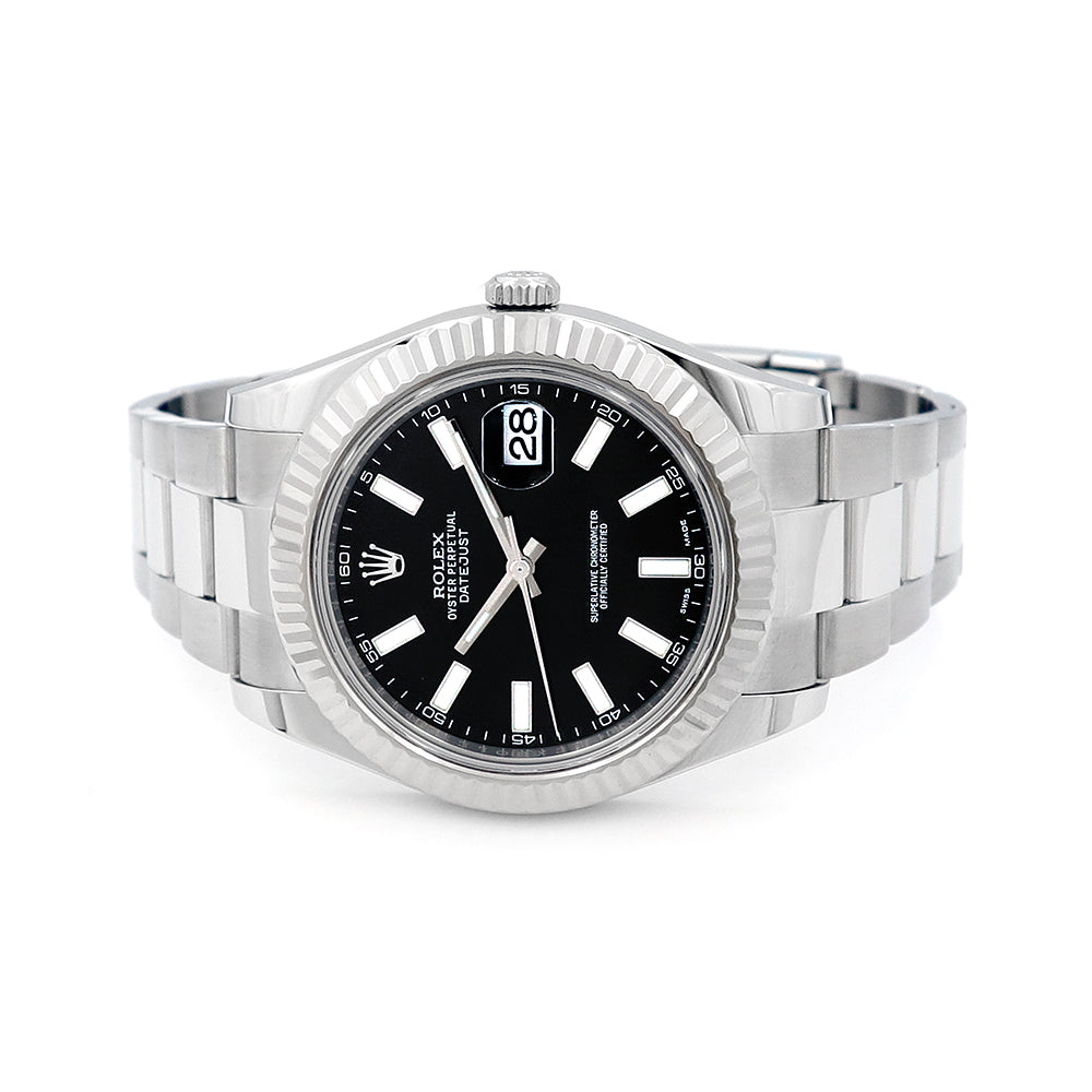 41mm Rolex Datejust 41 Black Dial w/ Card 116334