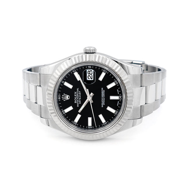 41mm Rolex Datejust 41 Black Dial w/ Card 116334