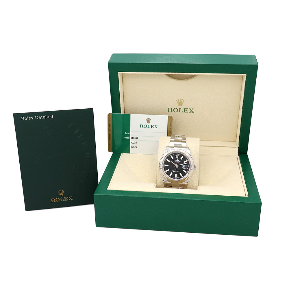 41mm Rolex Datejust 41 Black Dial w/ Card 116334