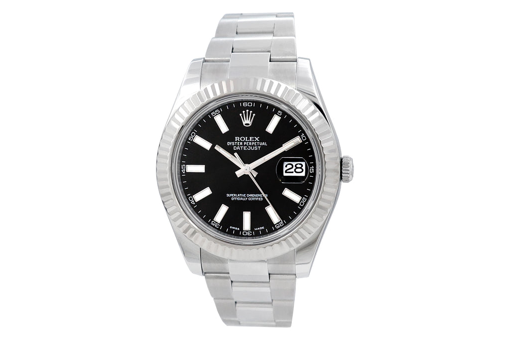 41mm Rolex Datejust 41 Black Dial w/ Card 116334