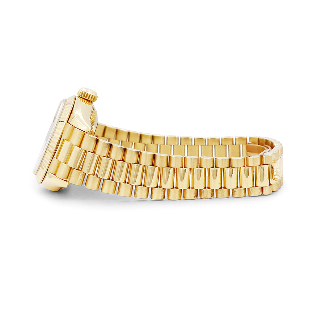 Lady's Datejust Watch Champagne Jubilee 10R Diamond Dial 69178 w/ Card