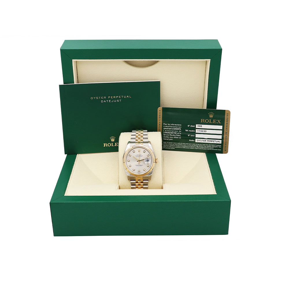 36mm Rolex Datejust Watch w/ Card 116233