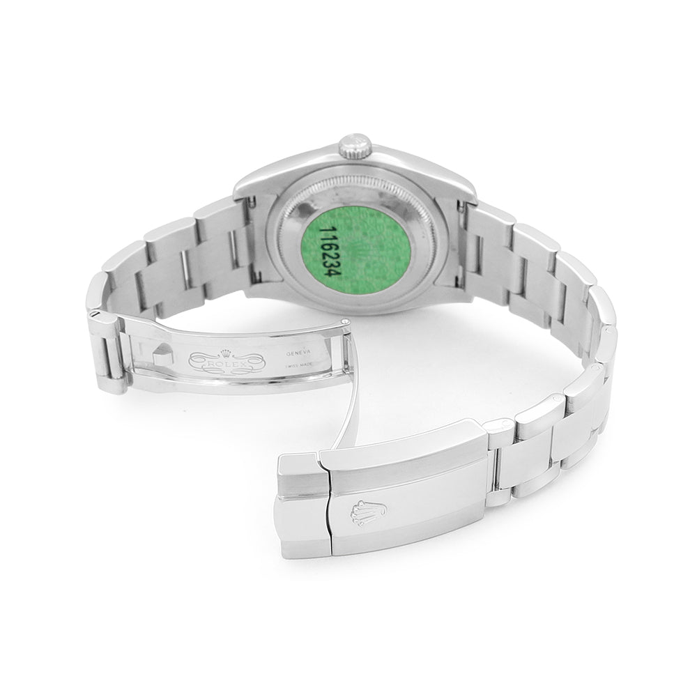 36mm Rolex Datejust Watch Grey Metallic Dial 116234