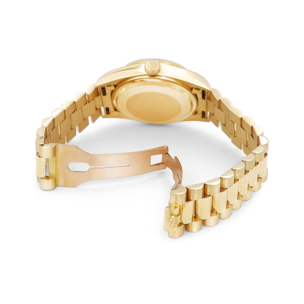 36mm Rolex 18k Yellow Gold Day-Date Watch