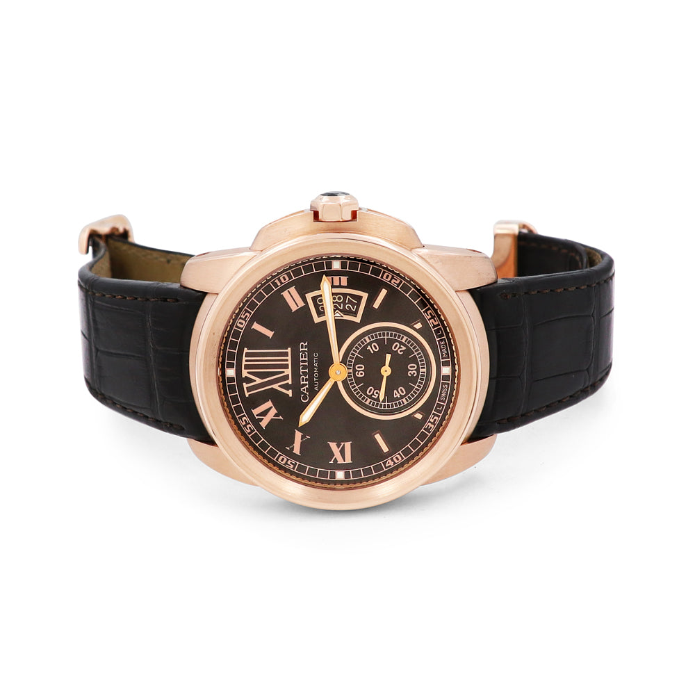 42mm Cartier 18k Rose Gold Calibre de Cartier Watch
