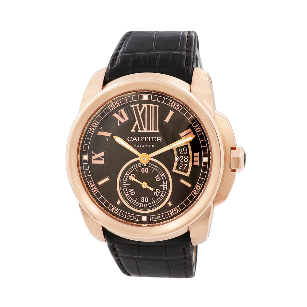 42mm Cartier 18k Rose Gold Calibre de Cartier Watch