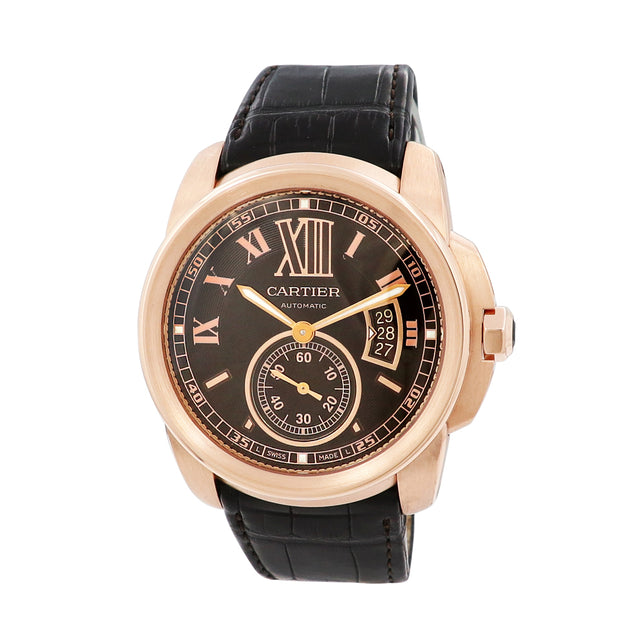 42mm Cartier 18k Rose Gold Calibre de Cartier Watch
