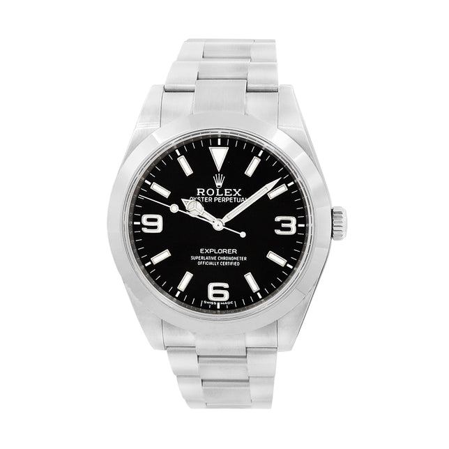 39mm Rolex Stainless Steel Explorer Watch 214270