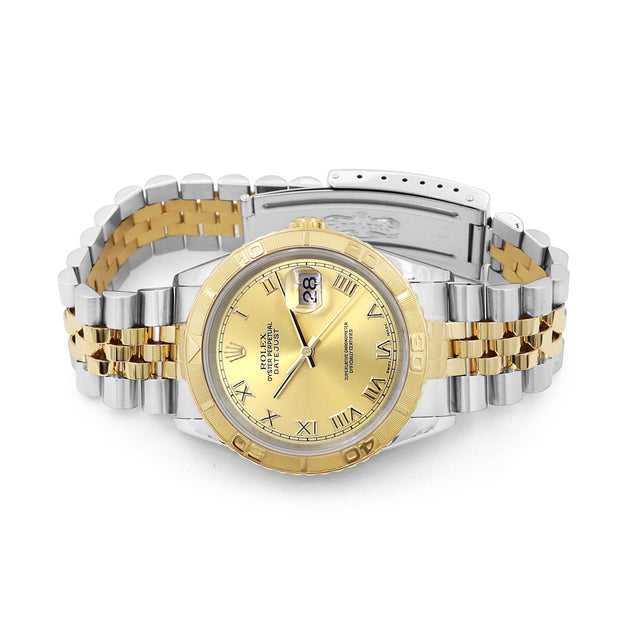 36mm Rolex 18k Yellow Gold and Stainless Steel Datejust Watch