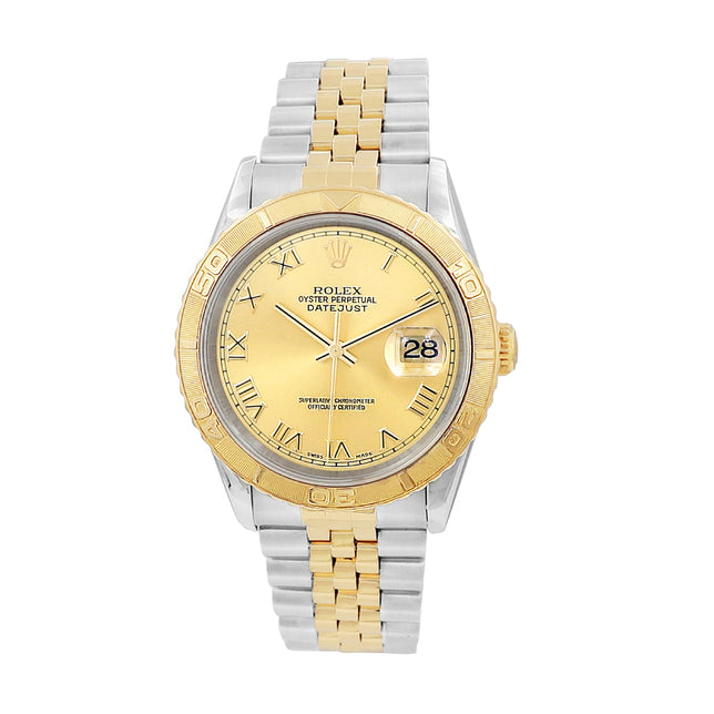 36mm Rolex 18k Yellow Gold and Stainless Steel Datejust Watch