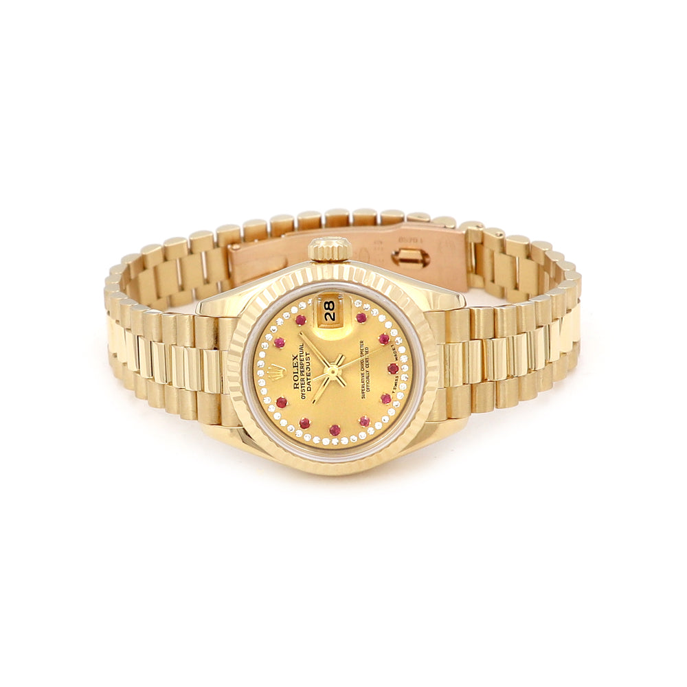 26mm Rolex 18k Yellow Gold Datejust Watch