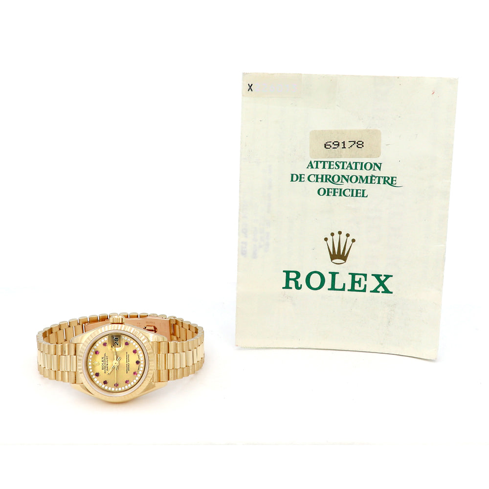 26mm Rolex 18k Yellow Gold Datejust Watch