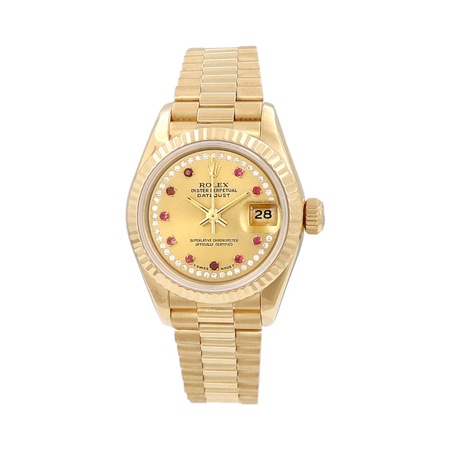 26mm Rolex 18k Yellow Gold Datejust Watch