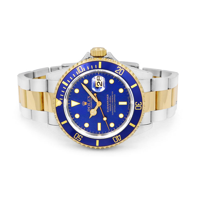 40mm Rolex 18k Yellow Gold and Stainless Steel Submariner Watch