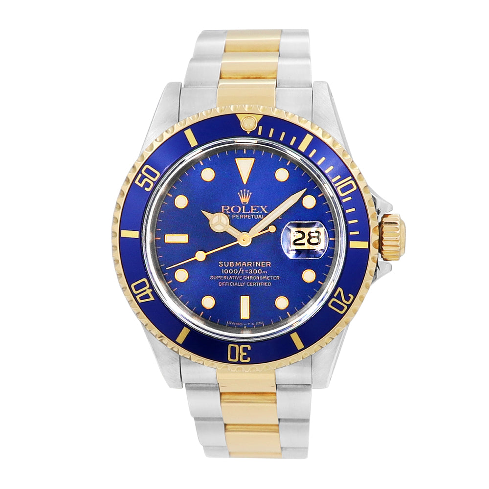 40mm Rolex 18k Yellow Gold and Stainless Steel Submariner Watch