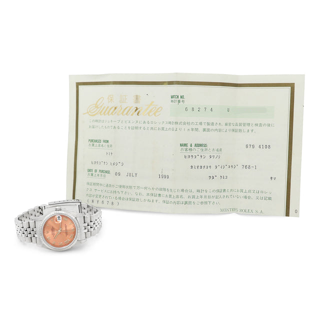 31mm Rolex Stainless Steel Datejust Watch