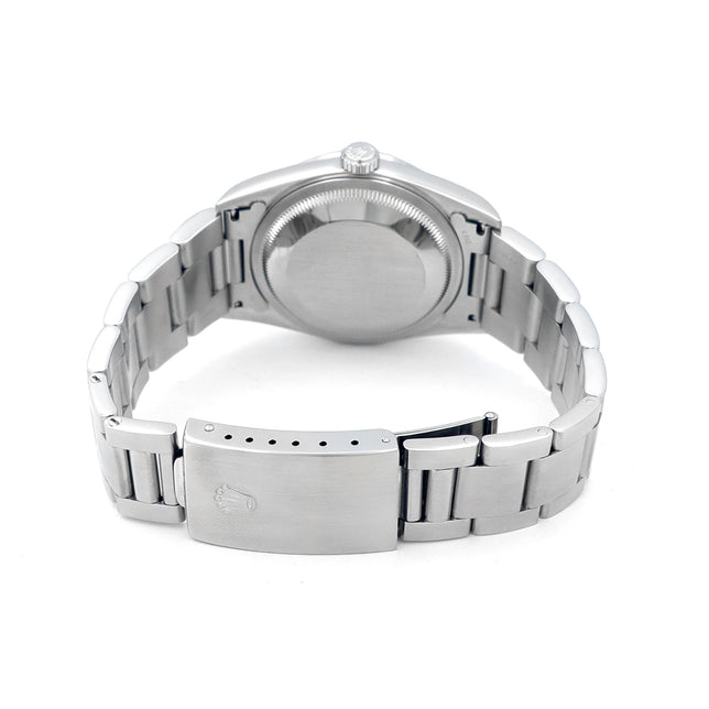 Rolex 36mm Datejust Stainless Steel Watch Black Dial 16200