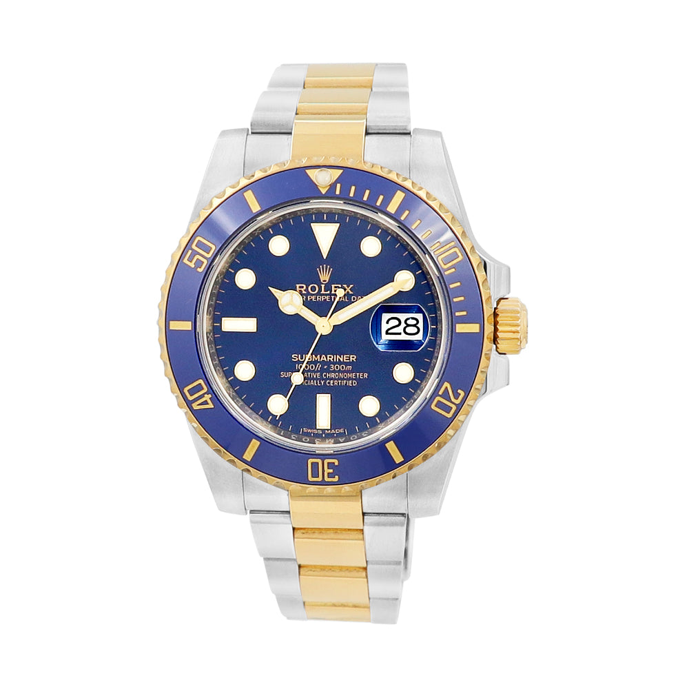 Rolex 40mm 18k Gold/Steel Submariner 116613LB Blue Dial
