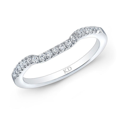 14K SINGLE ROW CLASSIC DIAMOND WEDDING BAND