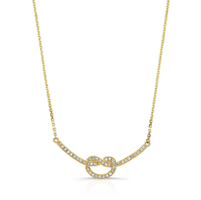 YELLOW GOLD INSPIRED TWISTED DIAMOND PENDANT
