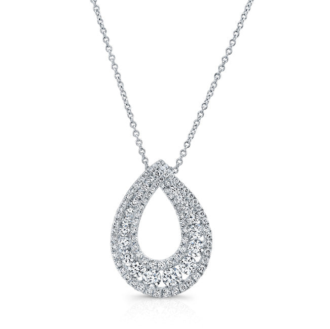 WHITE GOLD CONTEMPORARY LOOP DIAMOND MEDALLION