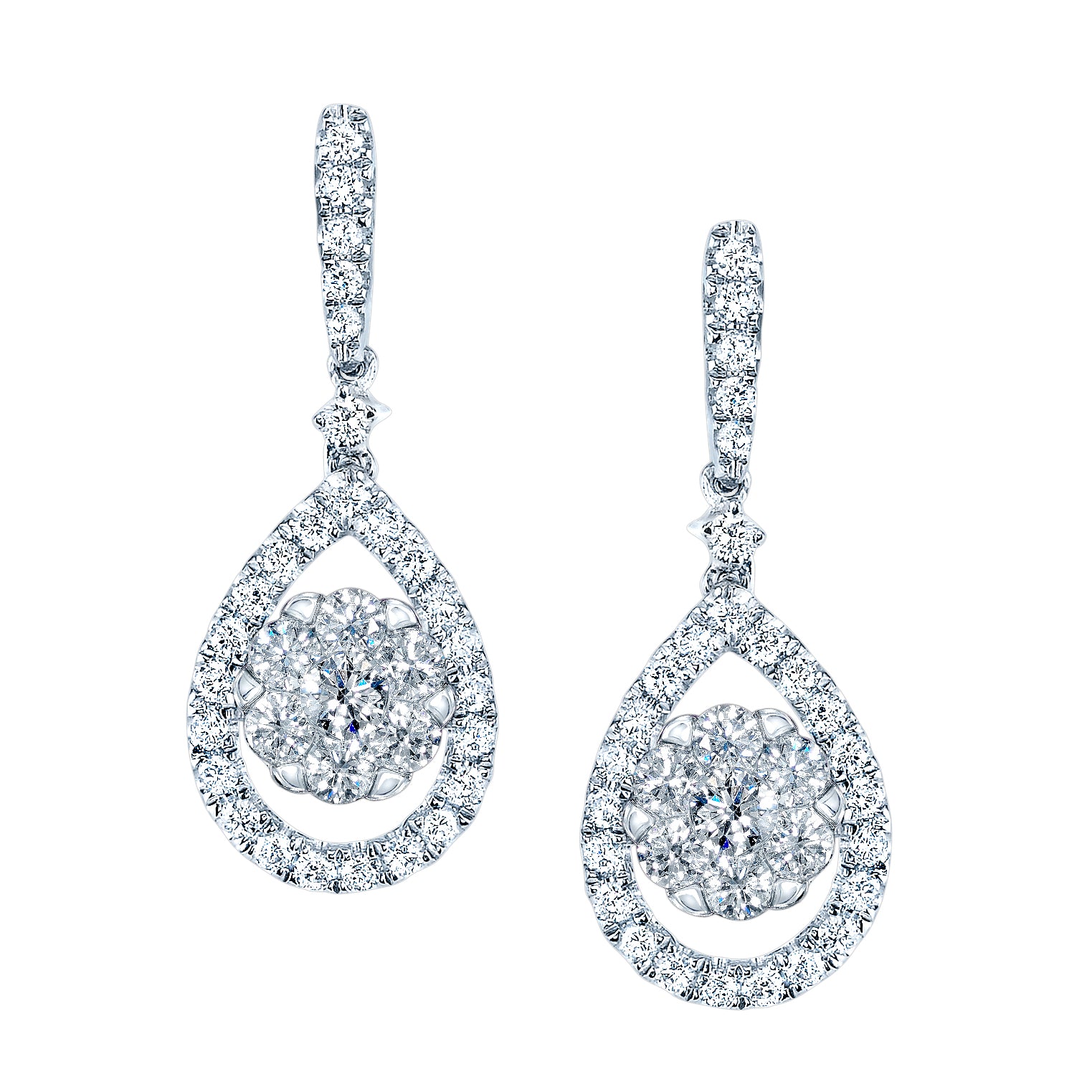 Chicchan .80 Carat Pear Shaped Diamond Drop Earrin – Watches and Watches